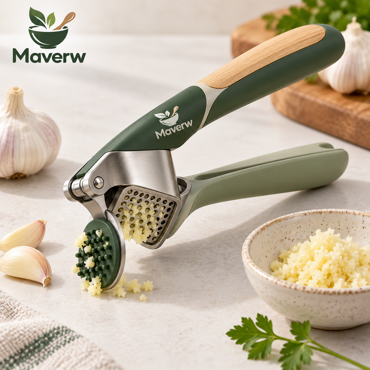 Maverw™ FlipEject Garlic Press
