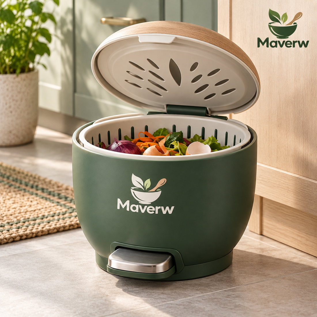 Maverw™ FootOpen Compost Crock