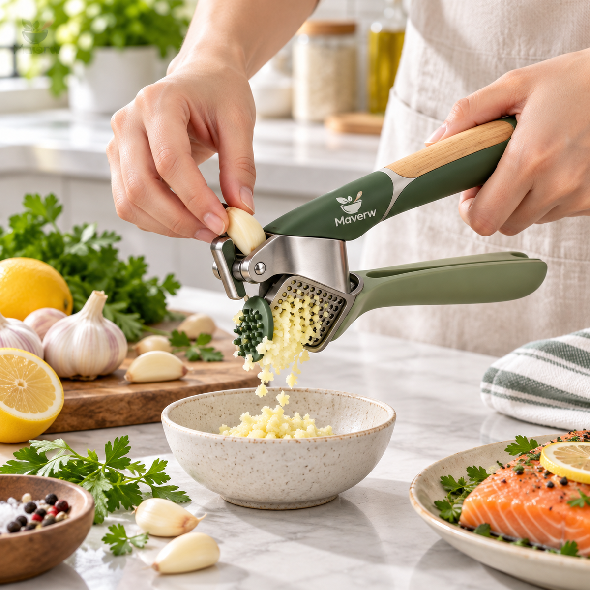 Maverw™ FlipEject Garlic Press