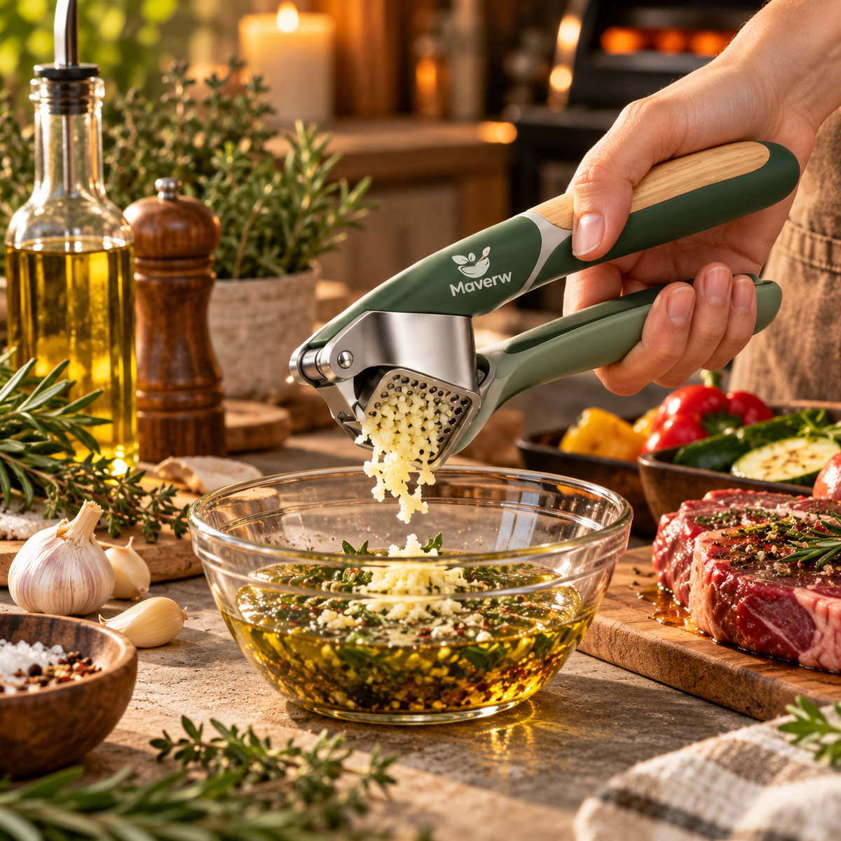 Maverw™ FlipEject Garlic Press