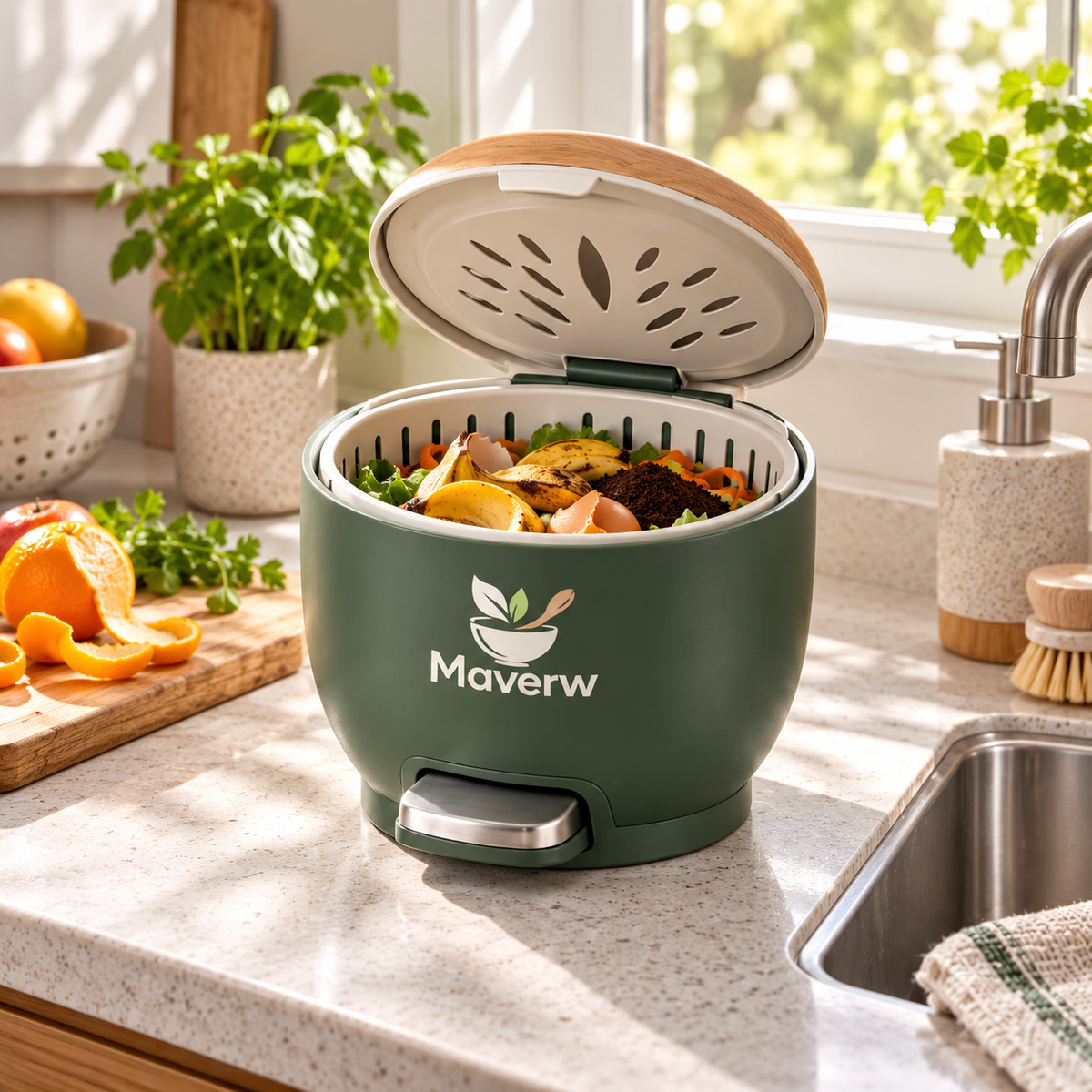 Maverw™ FootOpen Compost Crock