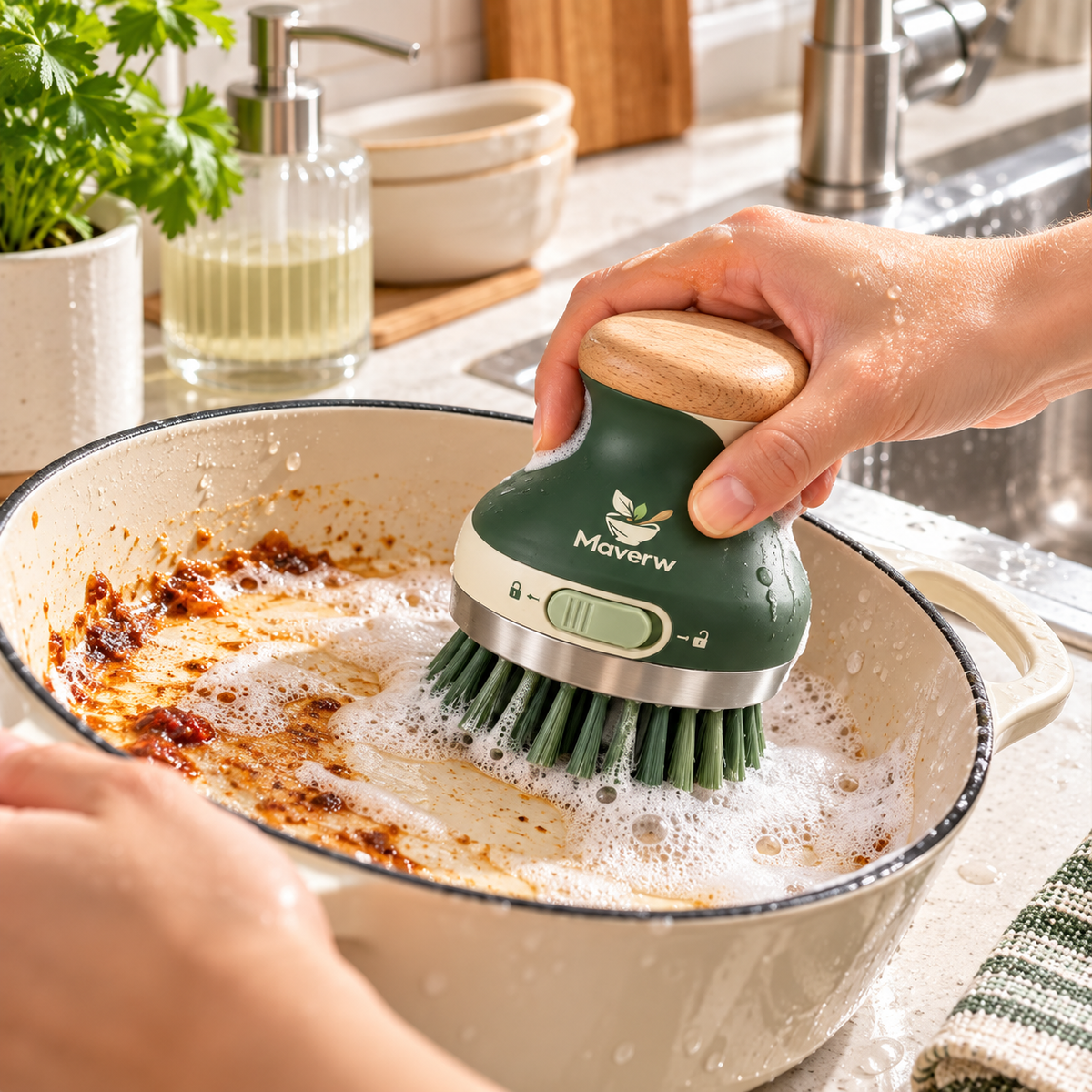 Maverw™ RetractHead Pot Brush