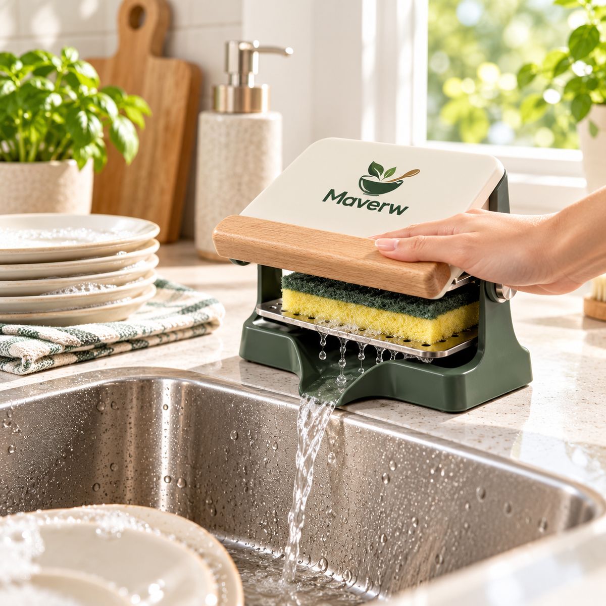 Maverw™ HingePress Sponge Station